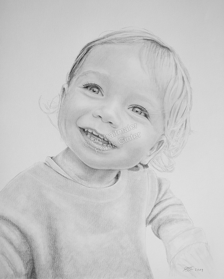 Bleistiftzeichnung-Kohle-Portraitzeichnung-Kinder