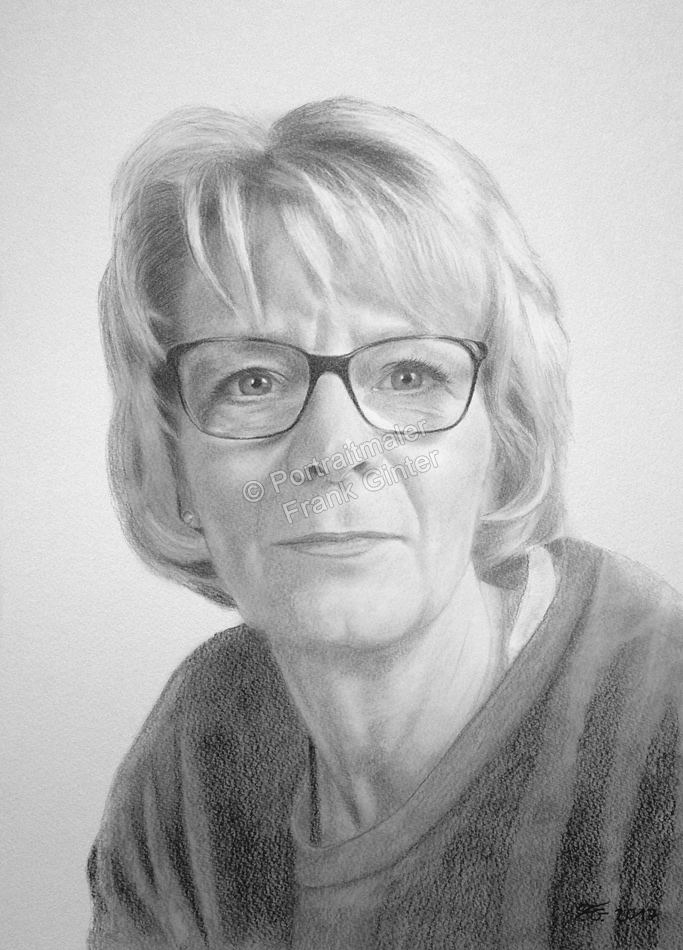 Bleistiftzeichnung-Portraitzeichnung-Frau