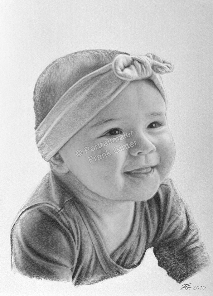 Bleistiftzeichnungen, Babyportrait