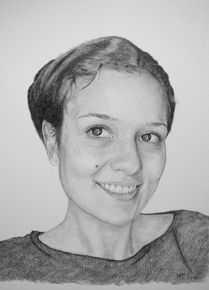 Bleistiftzeichnungen-Portrait-Frau-01