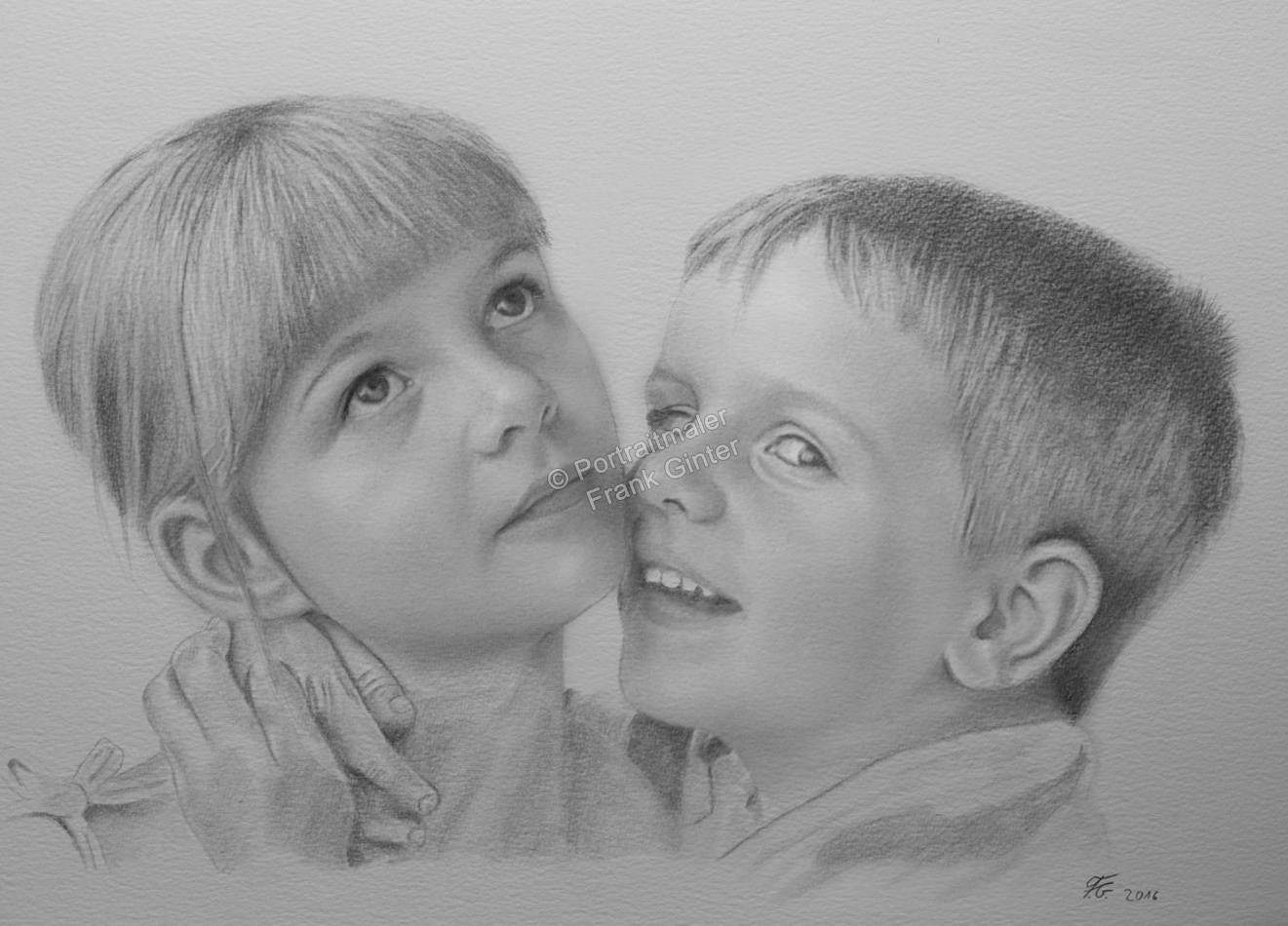 Portraitzeichnungen-Kinderbilder-Bleistiftzeichnungen